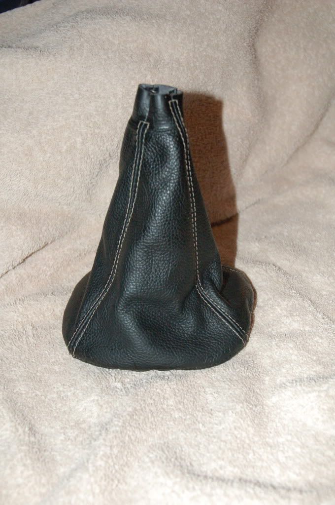 Custom Shift and eBrake Boots Black with Tan stiching VW Vortex